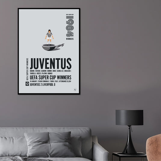 Juventus 1984 UEFA Super Cup Winners Poster