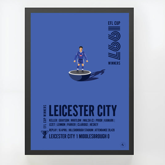 Leicester City 1997 EFL Cup Winners Poster