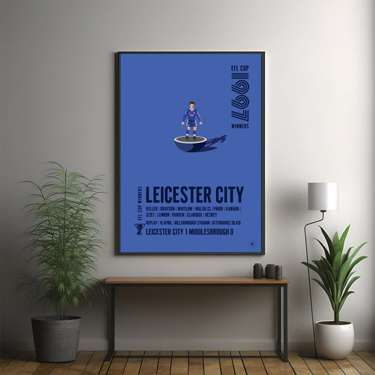 Ganadores de la Copa EFL de Leicester City 1997 Póster