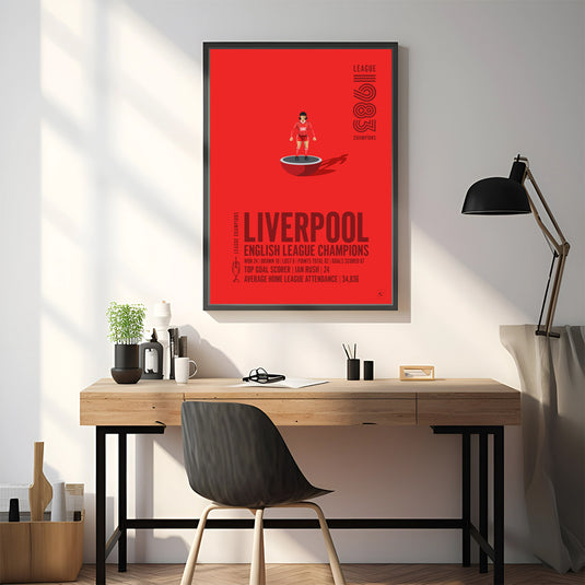 Liverpool 1983 Champions de la Ligue anglaise Poster