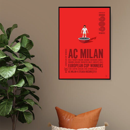 Vainqueurs de la Coupe d'Europe de l'AC Milan 1989 Poster