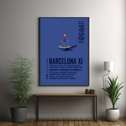 Barcelona 1960 Inter-Cities Fairs Cup Winners Poster