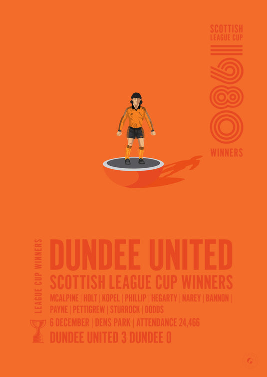Dundee United 1980 Scottish League Cup Winners Poster