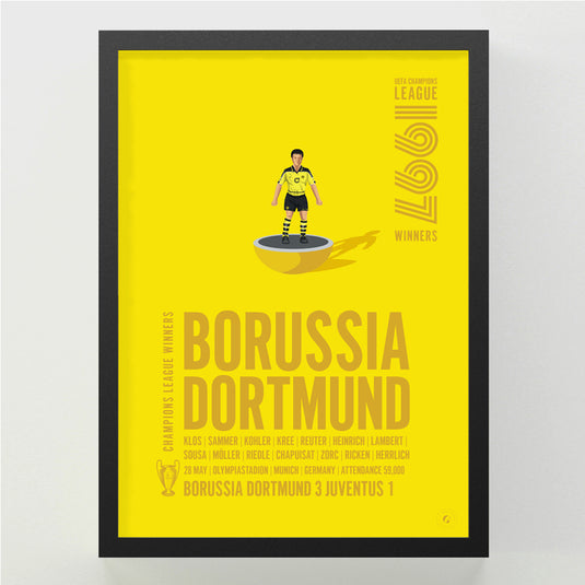 Borussia Dortmund 1997 UEFA Champions League Winners Poster