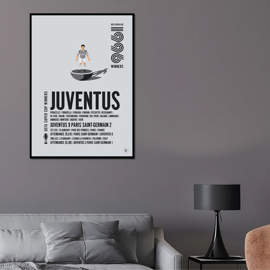 Juventus 1996 UEFA Super Cup Winners Poster