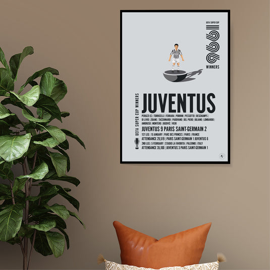 Affiche des vainqueurs de la Super Coupe de l'UEFA 1996 de la Juventus