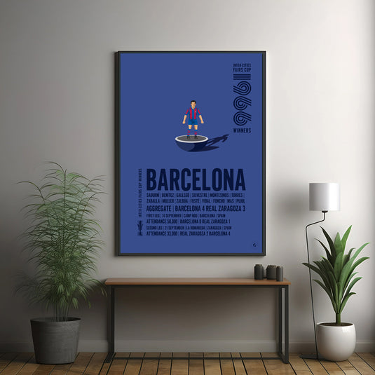 Barcelona 1966 Inter-Cities Fairs Cup Winners Poster