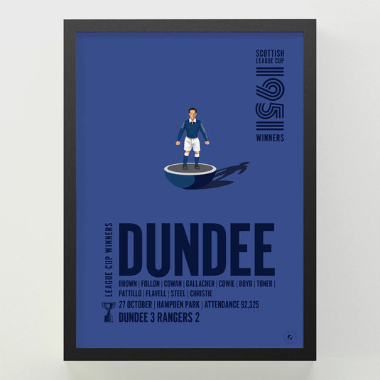 Dundee 1951 Scottish League Cup Winners Poster