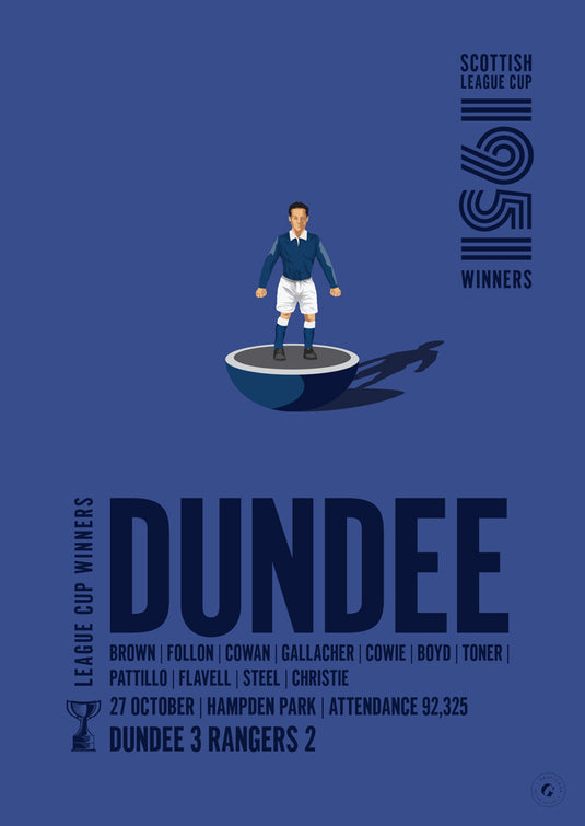 Dundee 1951 Scottish League Cup Winners Poster