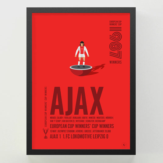 Affiche des vainqueurs de la Coupe des vainqueurs de coupe UEFA 1987 de l'Ajax