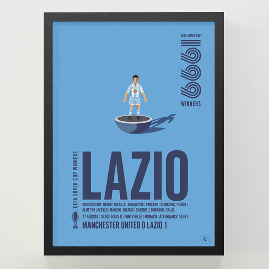 Lazio 1999 UEFA Super Cup Winners Poster