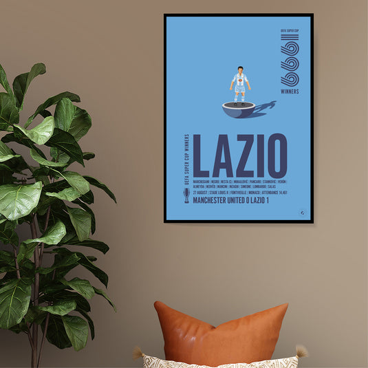 Lazio 1999 UEFA Super Cup Winners Poster