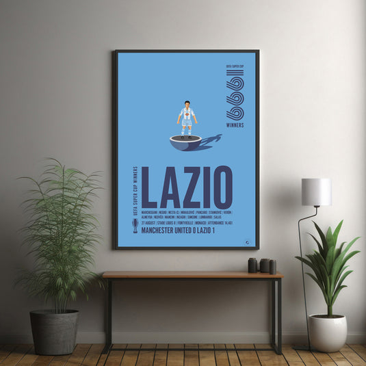 Lazio 1999 UEFA Super Cup Winners Poster