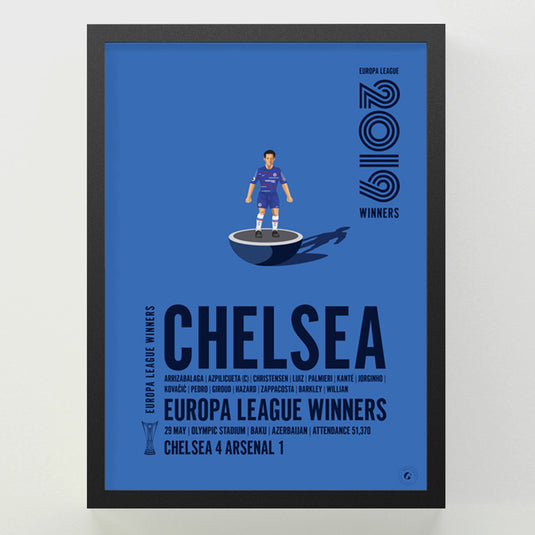 Chelsea 2019 Europa League Winners Poster