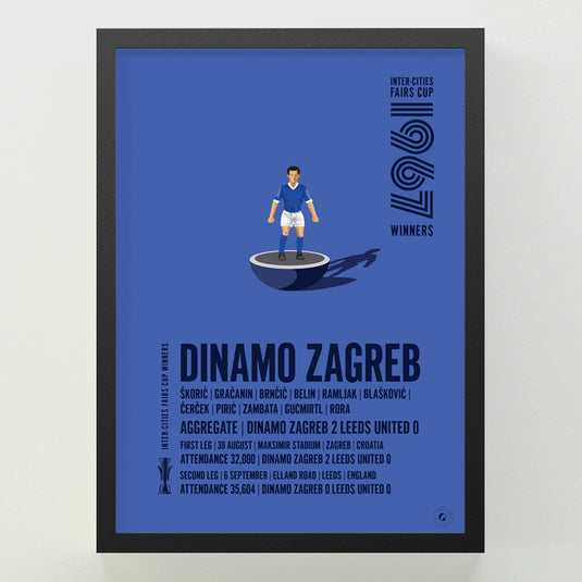 Vainqueurs de la Coupe des Foires Inter-Villes du Dinamo Zagreb 1967 Poster