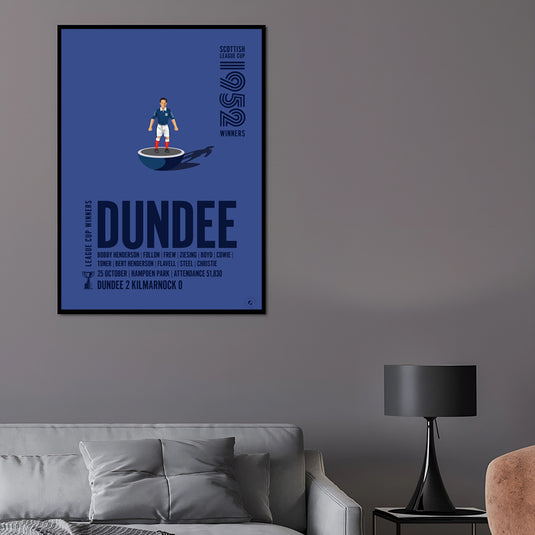 Dundee 1952 Scottish League Cup Winners Poster