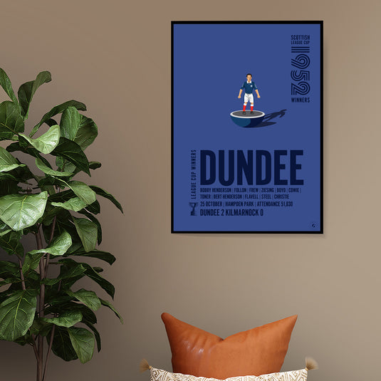 Dundee 1952 Scottish League Cup Winners Poster