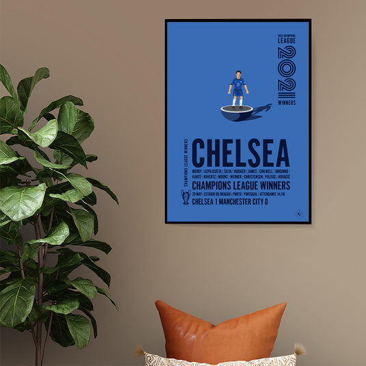 Chelsea 2021 UEFA Champions League Winners Poster