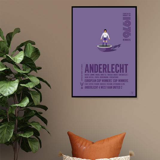 Anderlecht 1976 UEFA Cup Winners’ Cup Winners Poster