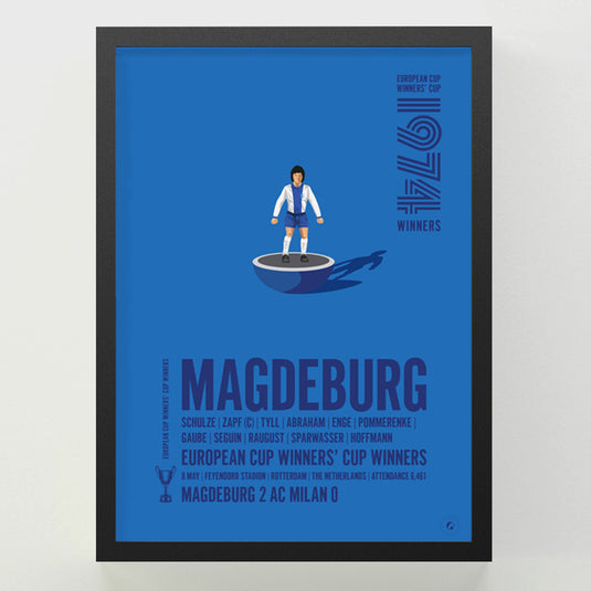 Magdeburg 1974 UEFA Cup Winners’ Cup Winners Poster