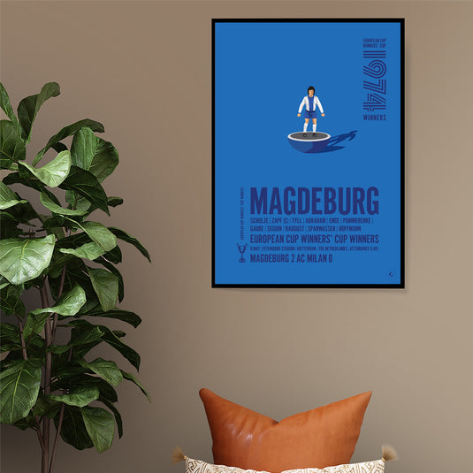 Magdebourg 1974 Affiche des vainqueurs de la Coupe des vainqueurs de coupe UEFA