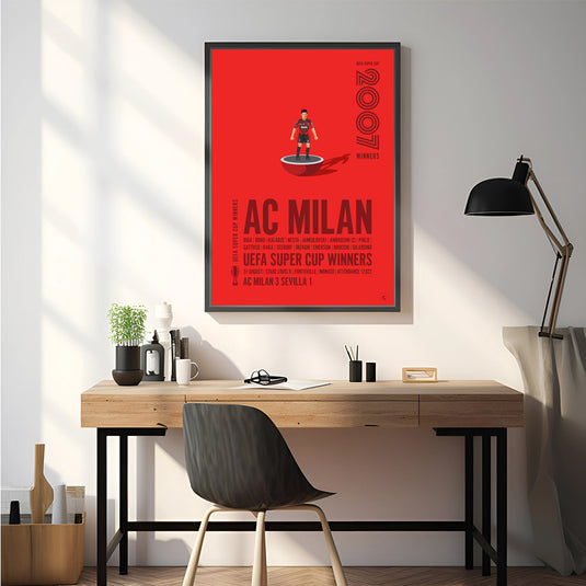 AC Milan 2007 UEFA Super Cup Winners Poster