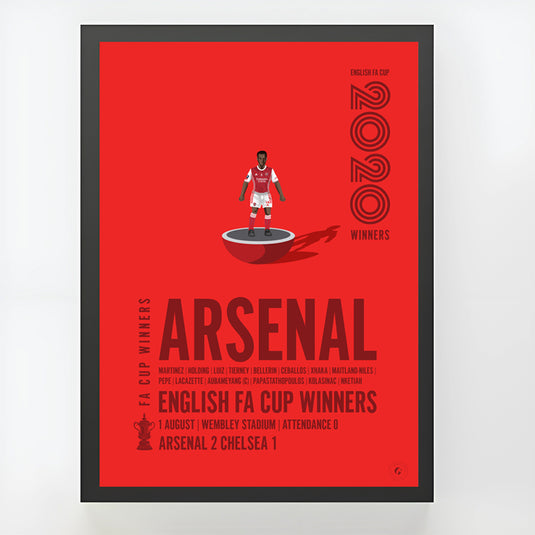 Arsenal 2020 FA Cup Winners Poster
