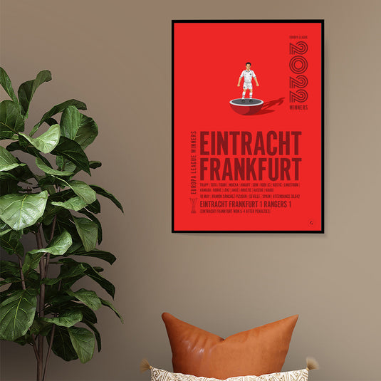 Affiche des vainqueurs de la Ligue Europa de l'Eintracht Francfort 2022