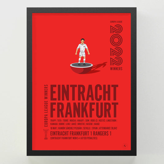 Affiche des vainqueurs de la Ligue Europa de l'Eintracht Francfort 2022