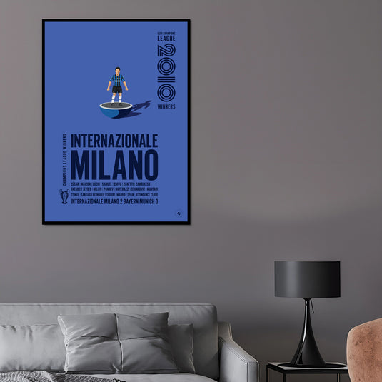 Inter Milan 2010 UEFA Champions League Winners Poster