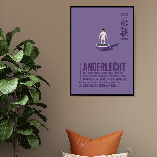 Anderlecht 1978 UEFA Cup Winners’ Cup Winners Poster