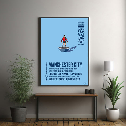 Manchester City 1970 UEFA Cup Winners’ Cup Winners Poster