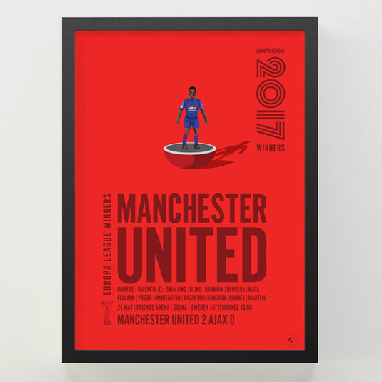 Manchester United 2017 Europa League Winners Poster
