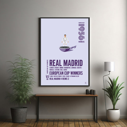 Real Madrid 1956 European Cup Winners Poster