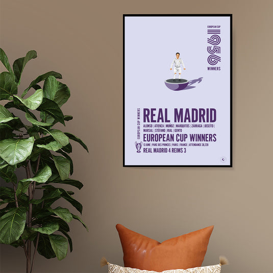 Real Madrid 1956 European Cup Winners Poster