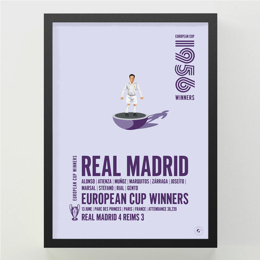 Real Madrid 1956 European Cup Winners Poster