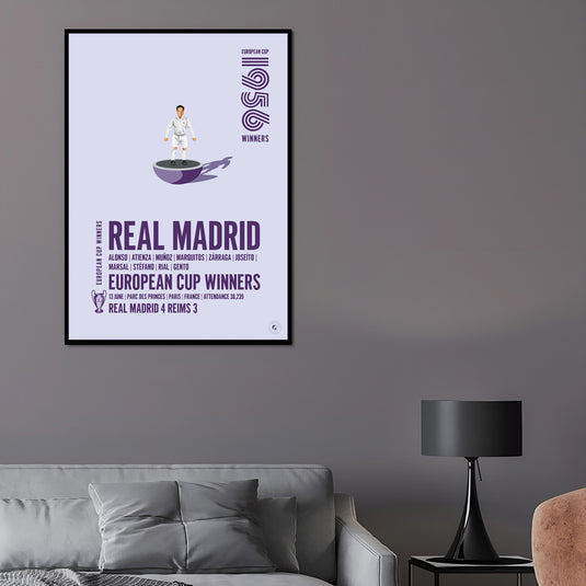 Real Madrid 1956 European Cup Winners Poster