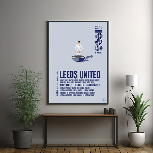 Leeds United 1968 Inter-Cities Fairs Cup Winners Poster