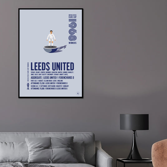 Leeds United 1968 Inter-Cities Fairs Cup Winners Poster