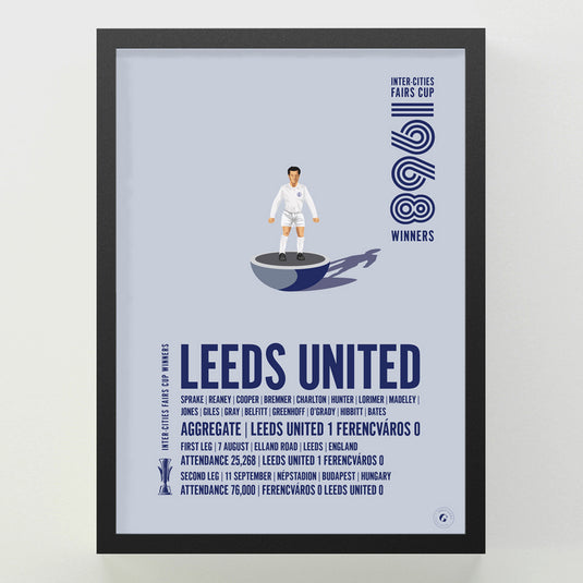 Vainqueurs de la Coupe des Foires Inter-Villes de Leeds United 1968 Poster