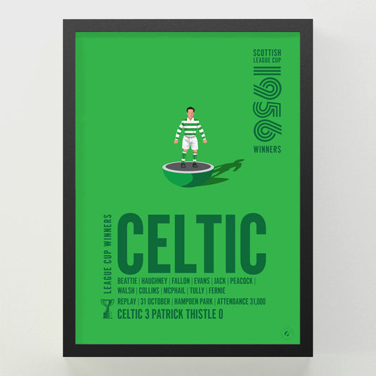 Celtic 1956 Scottish League Cup Winners Poster