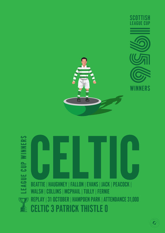 Celtic 1956 Scottish League Cup Winners Poster