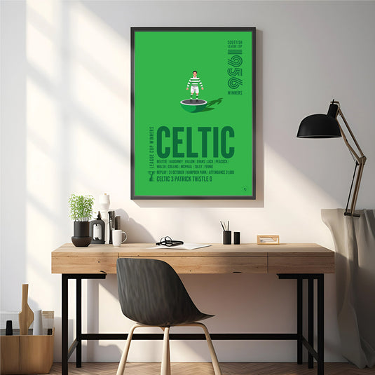 Celtic 1956 Scottish League Cup Winners Poster