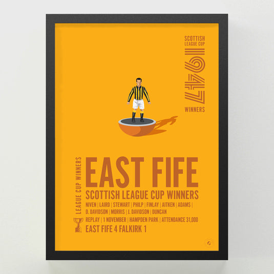 East Fife 1947 Scottish League Cup Winners Poster