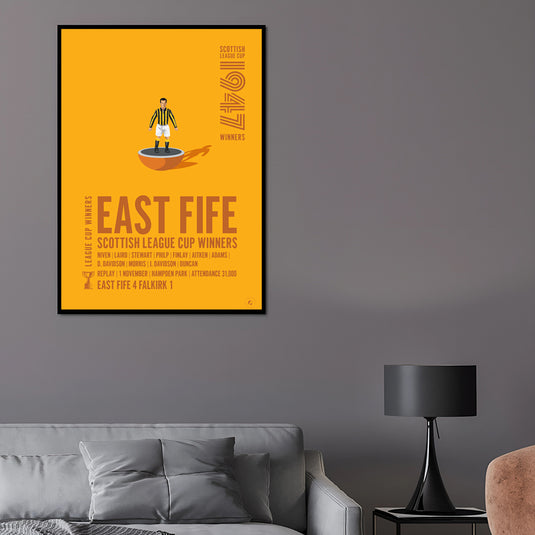 East Fife 1947 Scottish League Cup Winners Poster