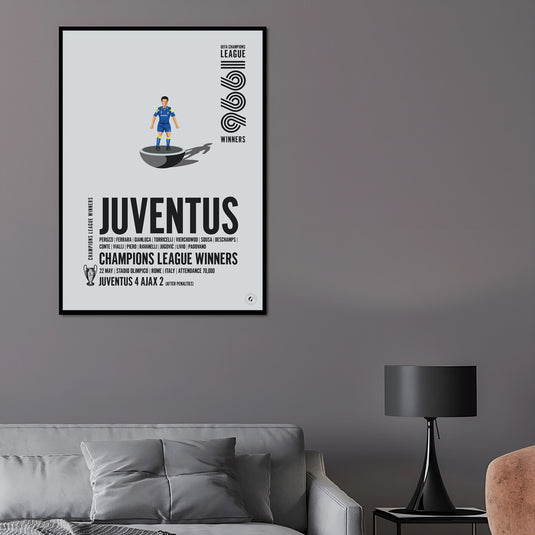 Affiche des vainqueurs de la Ligue des champions de l'UEFA 1996 de la Juventus