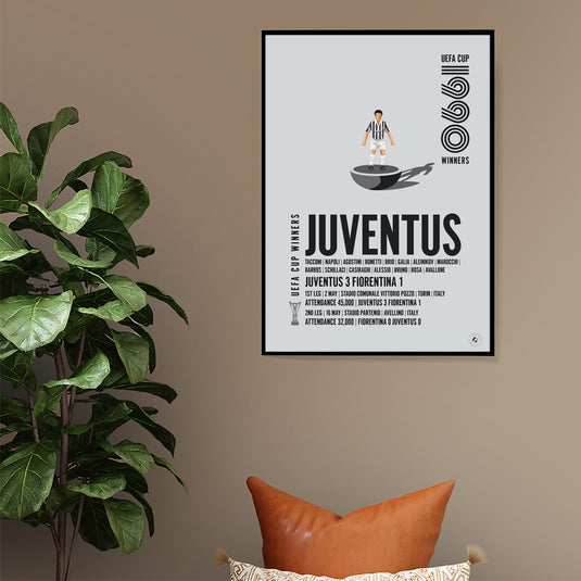 Juventus 1990 UEFA Cup Winners Poster