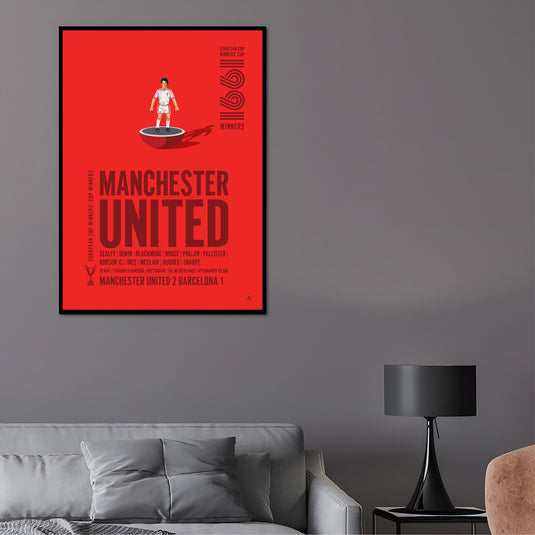Manchester United 1991 UEFA Cup Winners’ Cup Winners Poster