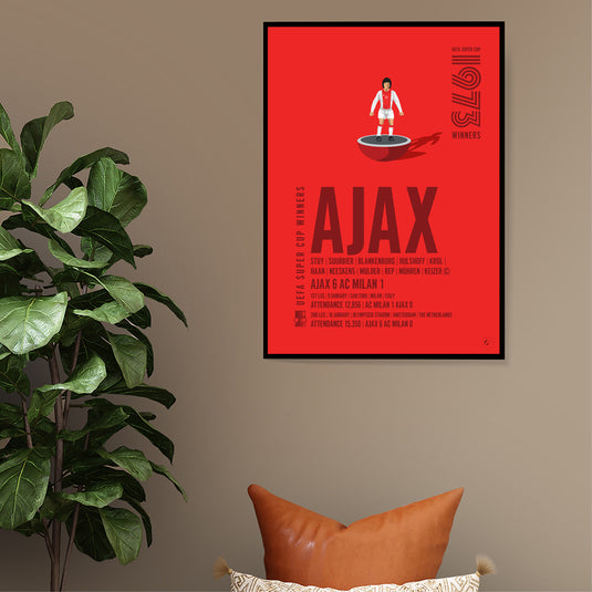 Ajax 1973 UEFA Super Cup Winners Poster