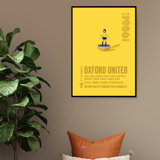 Vainqueurs de la Coupe EFL 1986 d'Oxford United Poster